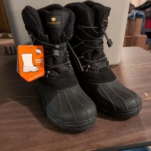 Black Waterproof Winter Boots